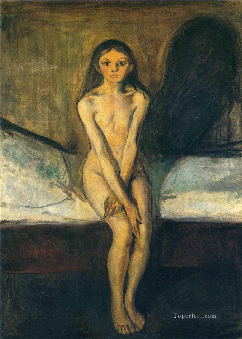 puberty 1894 Edvard Munch Oil Paintings